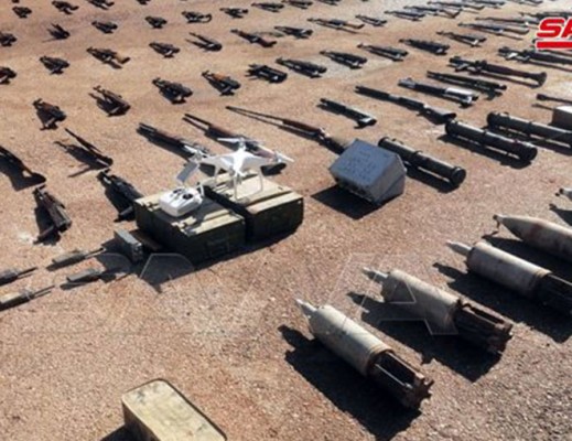 ضبط أسلحة وذخائر بينها طائرة استطلاع وأجهزة اتصال في درعا